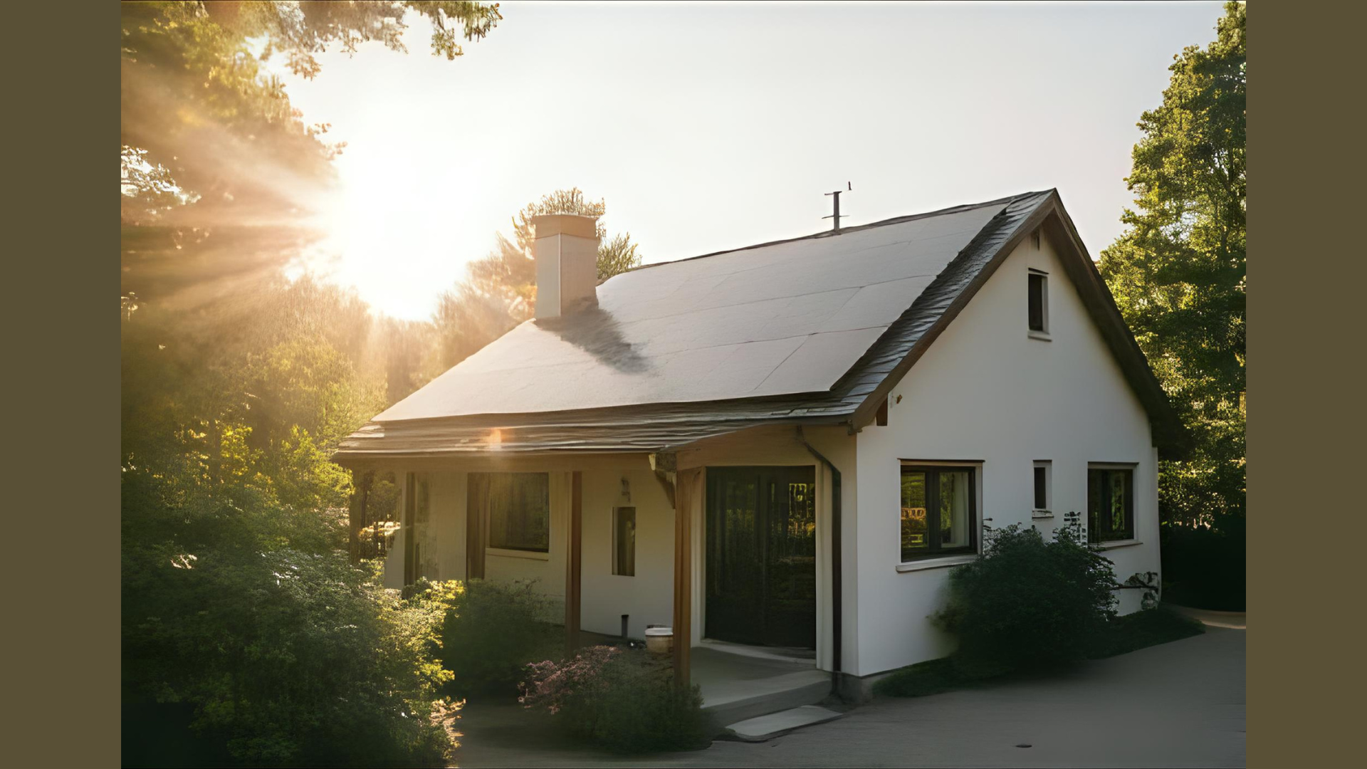 Home with solar-ready roof at golden hour